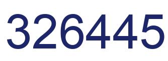 Número 326445 imagen azul