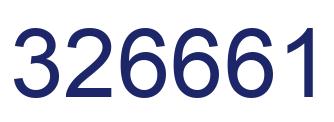 Number 326661 blue image