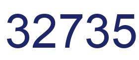 Number 32735 blue image