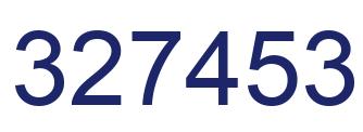 Número 327453 imagen azul