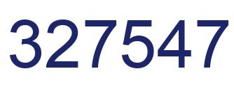 Number 327547 blue image