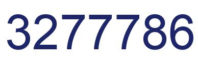 Number 3277786 blue image