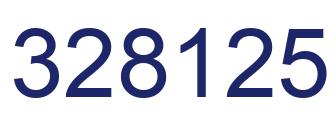 Number 328125 blue image