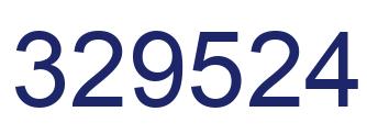 Number 329524 blue image