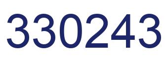 Number 330243 blue image