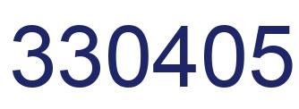 Number 330405 blue image