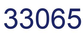 Number 33065 blue image