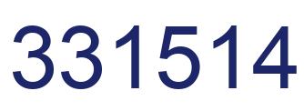 Number 331514 blue image