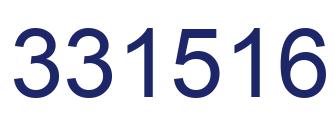 Number 331516 blue image