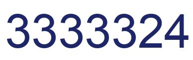 Number 3333324 blue image