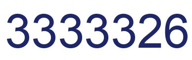 Number 3333326 blue image