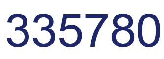 Number 335780 blue image