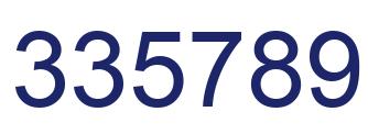 Number 335789 blue image