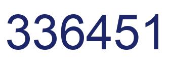 Number 336451 blue image