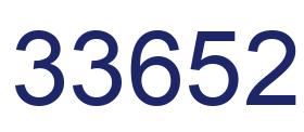 Número 33652 imagen azul