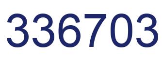 Number 336703 blue image