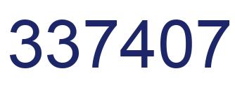 Number 337407 blue image
