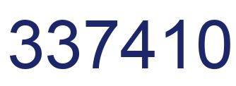 Number 337410 blue image