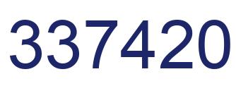 Number 337420 blue image