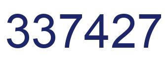 Número 337427 imagen azul