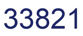 Number 33821 blue image
