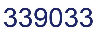 Number 339033 blue image