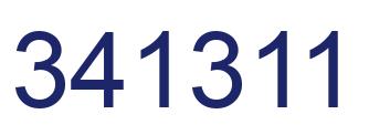 Number 341311 blue image