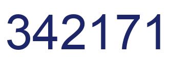 Number 342171 blue image