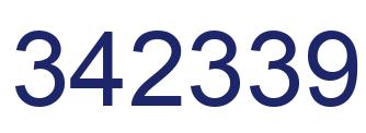 Number 342339 blue image