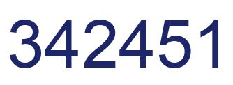 Number 342451 blue image