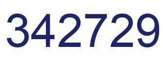 Número 342729 imagen azul