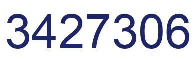 Number 3427306 blue image