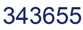 Number 343655 blue image