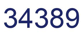 Number 34389 blue image