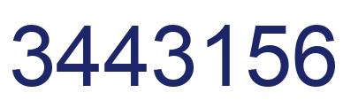 Number 3443156 blue image