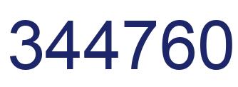 Number 344760 blue image
