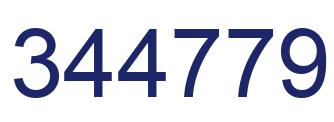 Number 344779 blue image