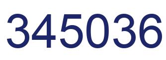 Number 345036 blue image