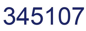 Number 345107 blue image