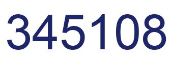 Number 345108 blue image