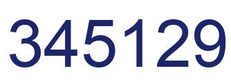 Number 345129 blue image