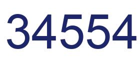 Number 34554 blue image