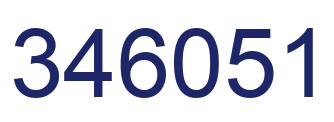 Number 346051 blue image