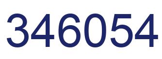 Number 346054 blue image