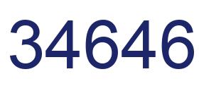 Number 34646 blue image