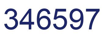 Number 346597 blue image