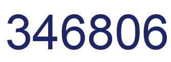 Number 346806 blue image