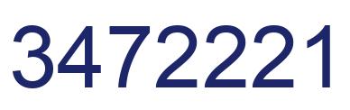 Number 3472221 blue image