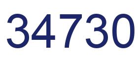 Number 34730 blue image