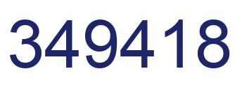 Number 349418 blue image